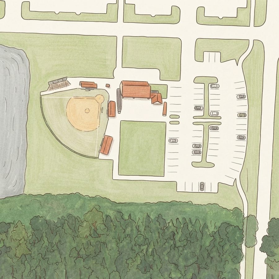 Illustrated map of Ed Thompson Inclusive Park