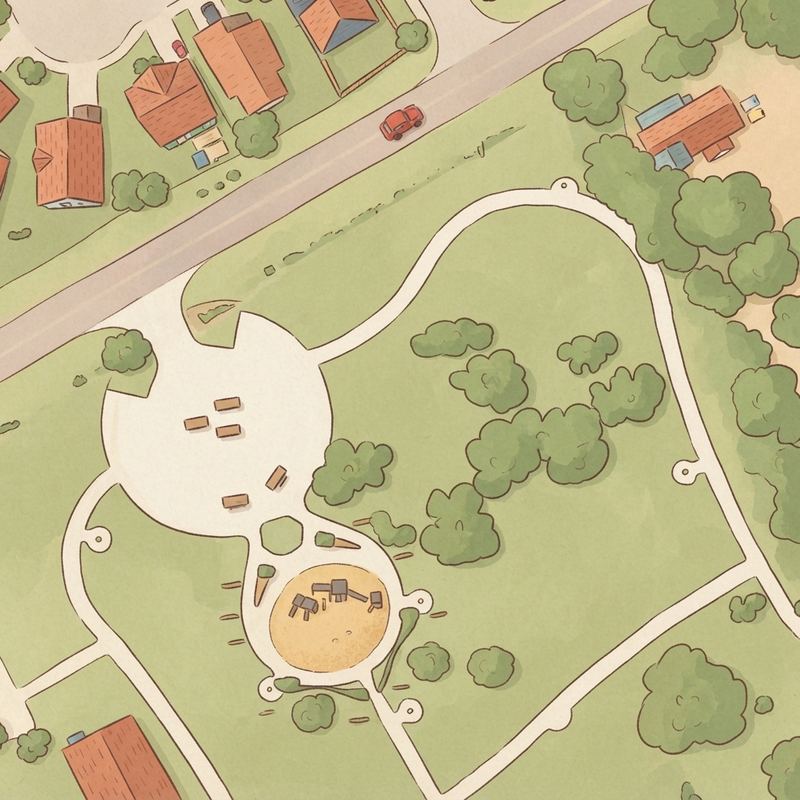 Illustrated map of Eden Road Park