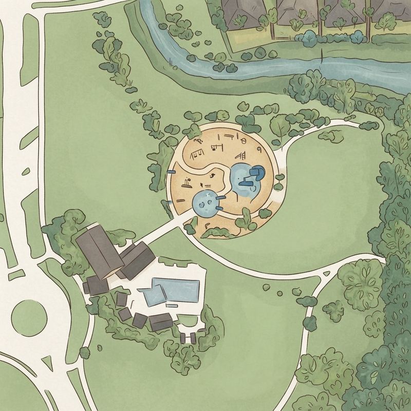 Illustrated map of Edgestone Park