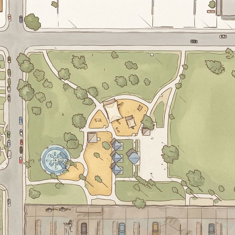 Illustrated map of Edison Park