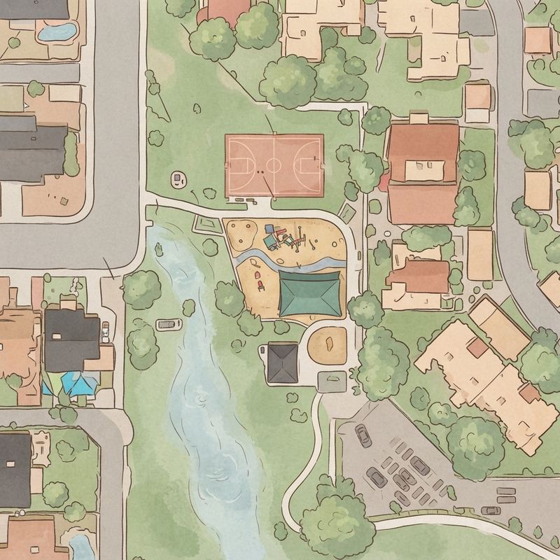 Illustrated map of Ehrhardt Park