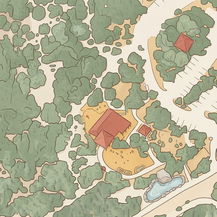 Illustrated map of Eisenhower Park
