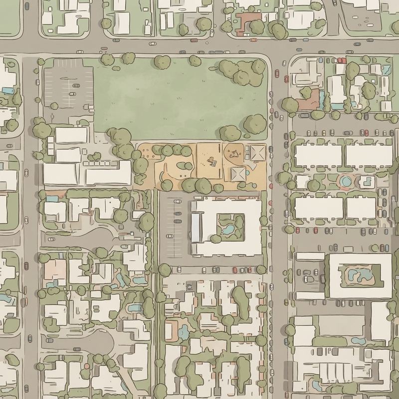Illustrated map of El Cajon Recreation Department