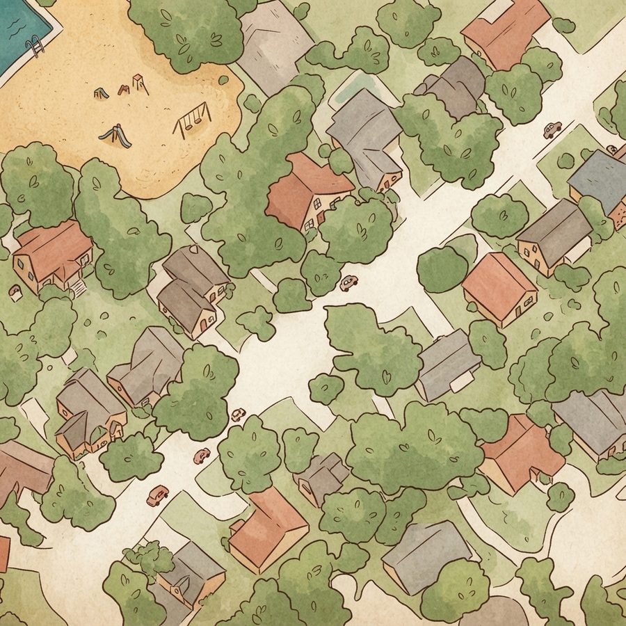 Illustrated map of El Dorado Private HOA Park