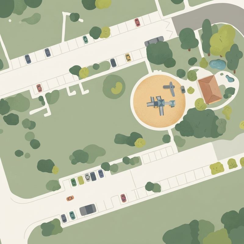 Illustrated map of El Toyon Park