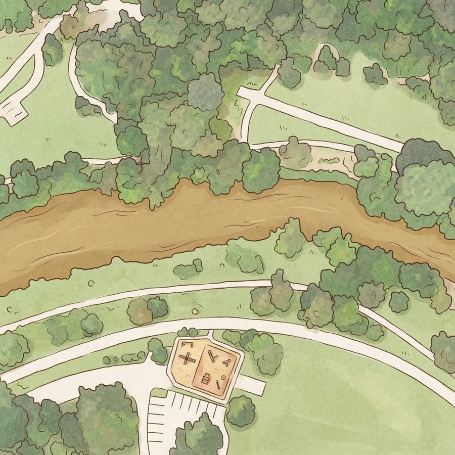 Illustrated map of Eleanor Tinsley Park