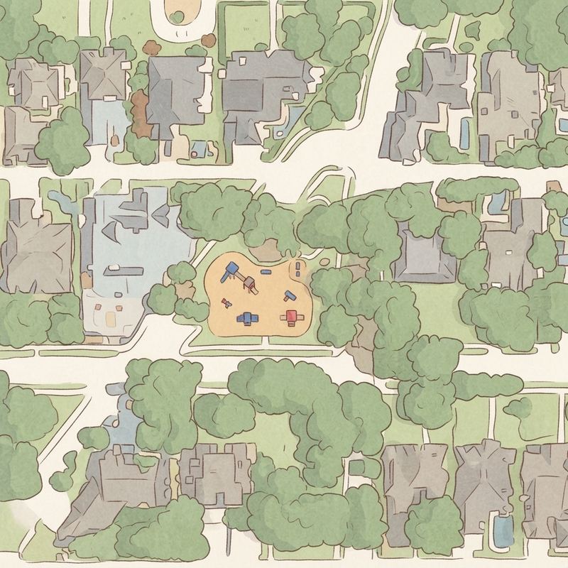 Illustrated map of Elena's Children's Park