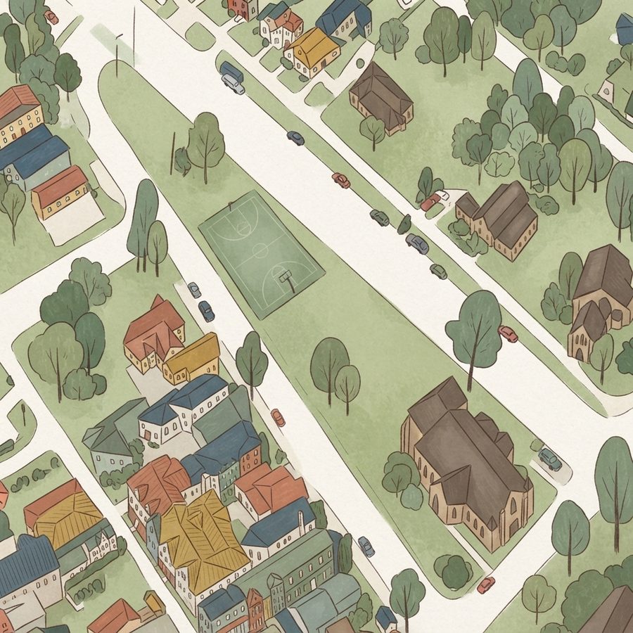 Illustrated map of Elizabeth Park
