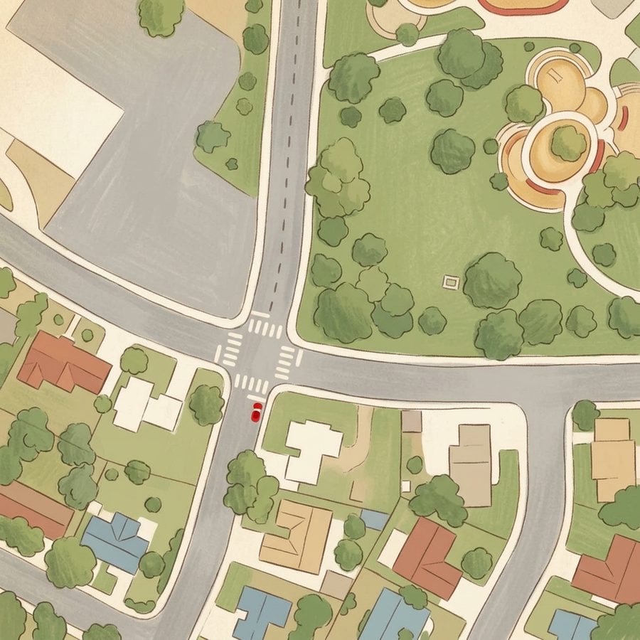 Illustrated map of Elmendorf Park