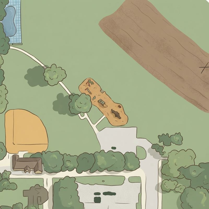 Illustrated map of Eloise Lundy Park