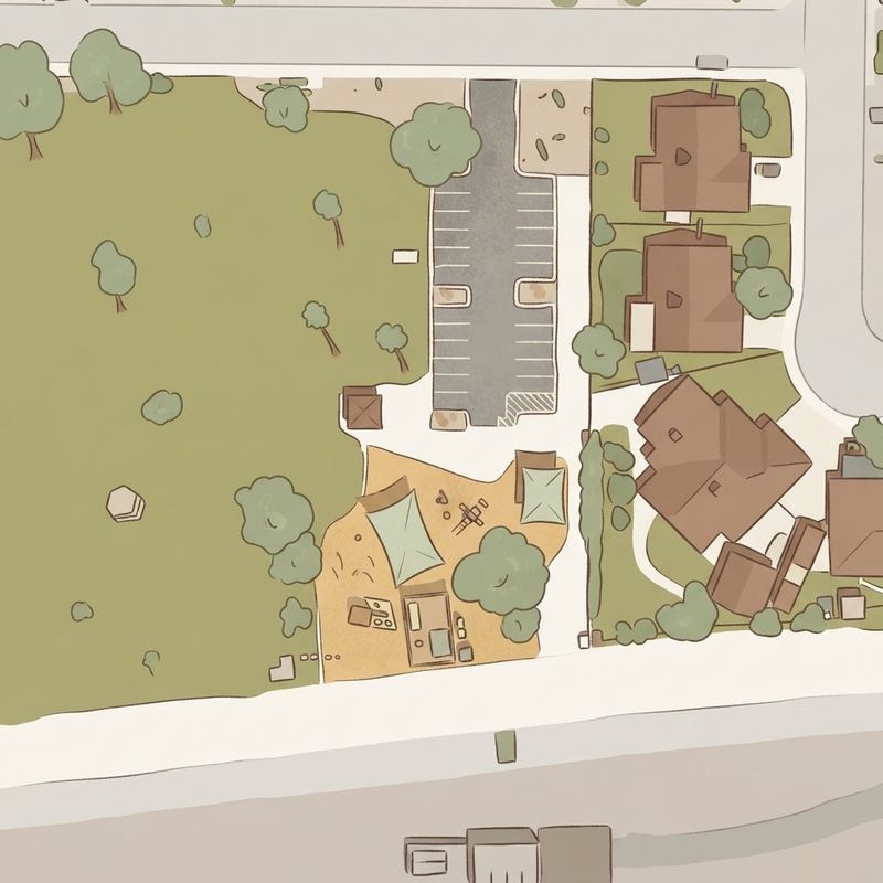 Illustrated map of Emerald Park Playground