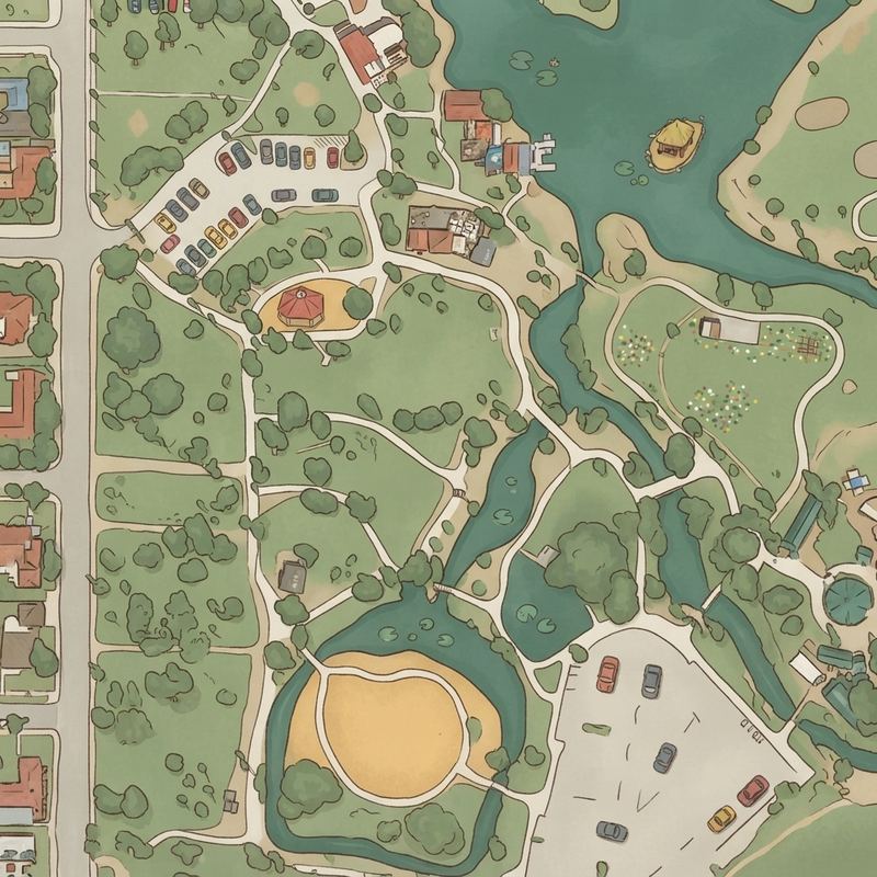 Illustrated map of Encanto Park Playground