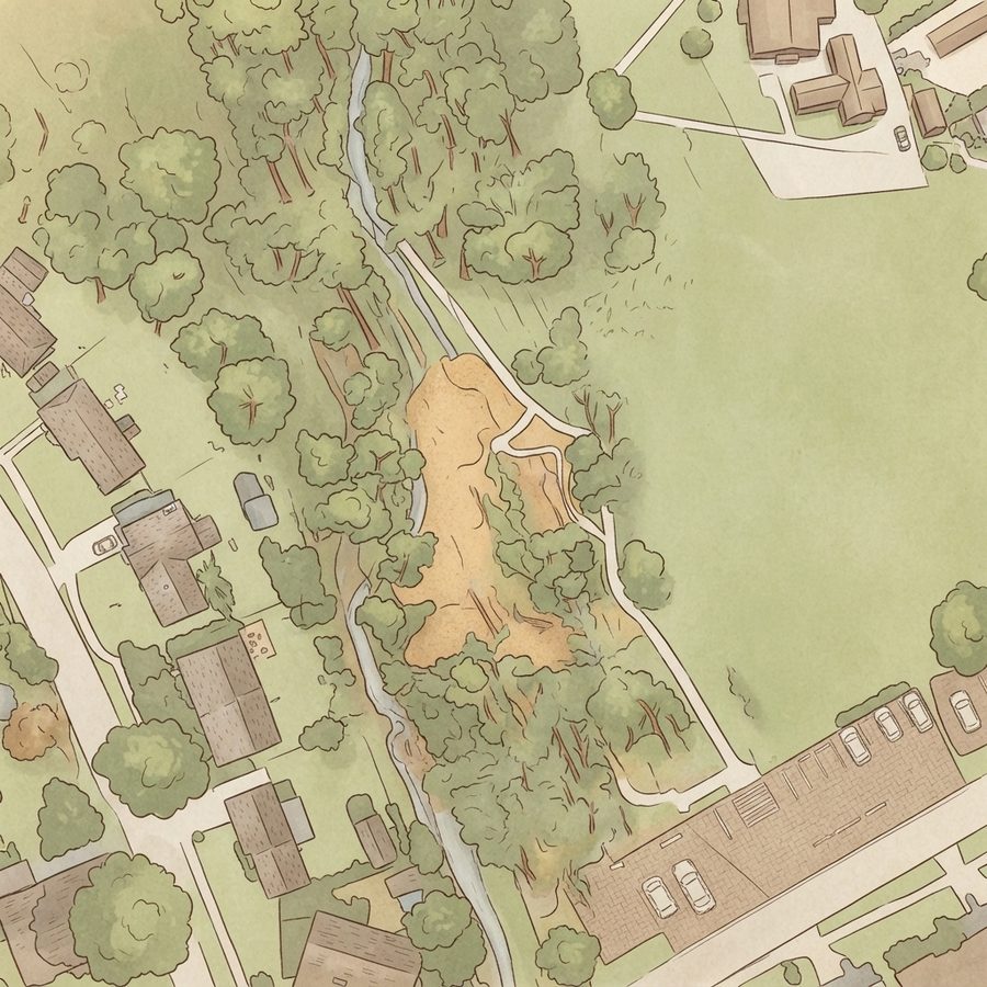 Illustrated map of Engelwood Park