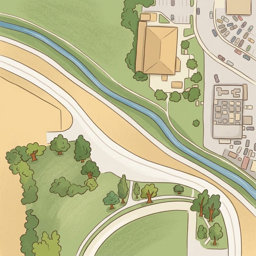 Illustrated map of England Park