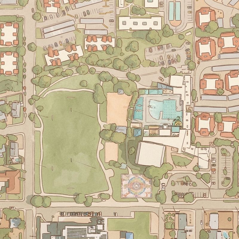 Illustrated map of Escalante Park Playground