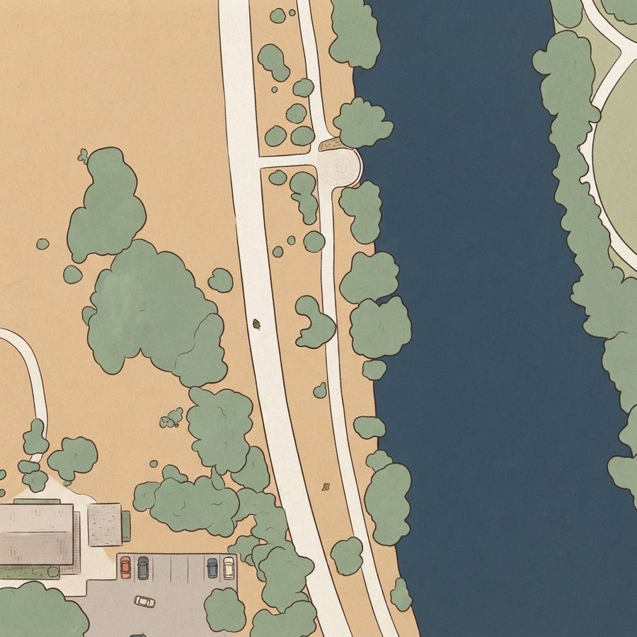 Illustrated map of Espada Park