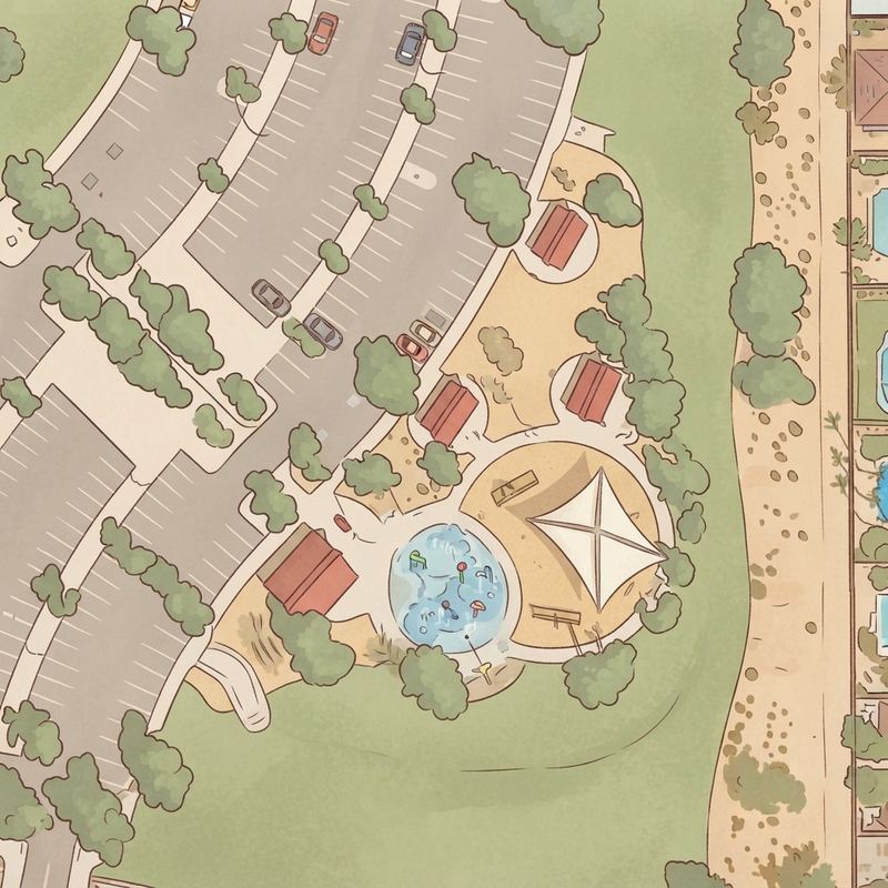 Illustrated map of Espee Bike Park