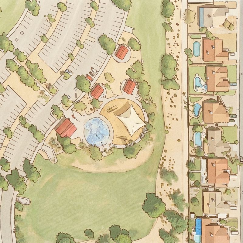 Illustrated map of Espee Park