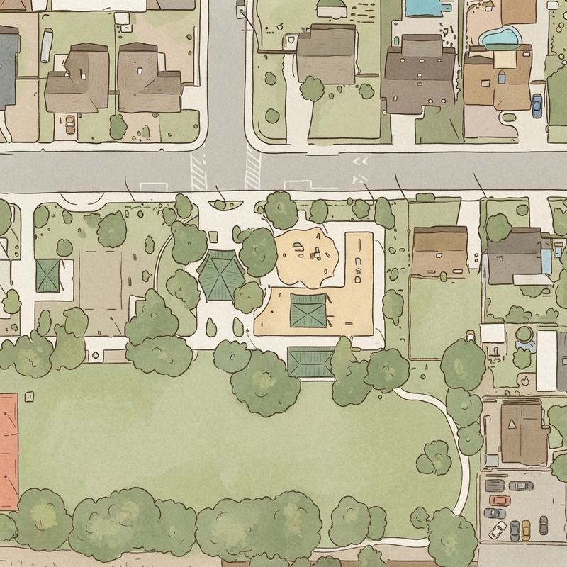Illustrated map of Esquer Park Playground
