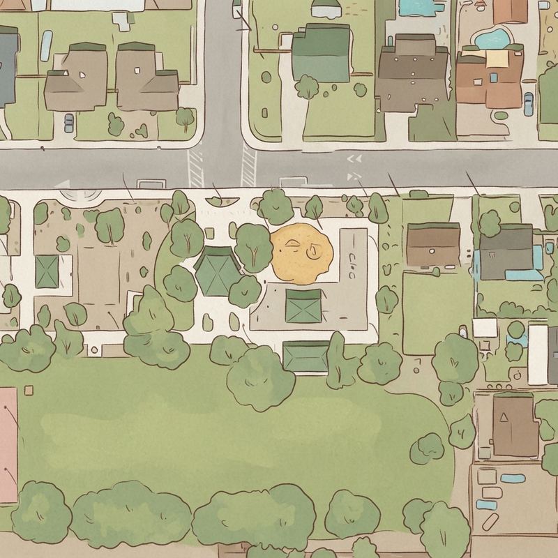 Illustrated map of Esquer Park