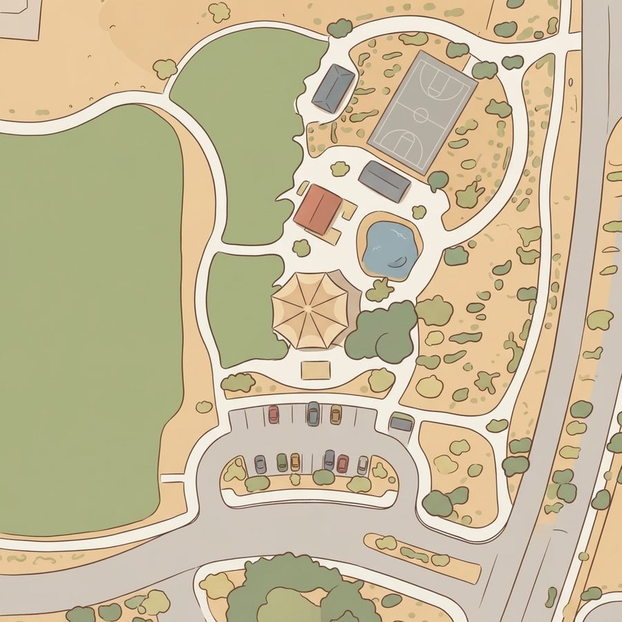 Illustrated map of Esselmont Park North