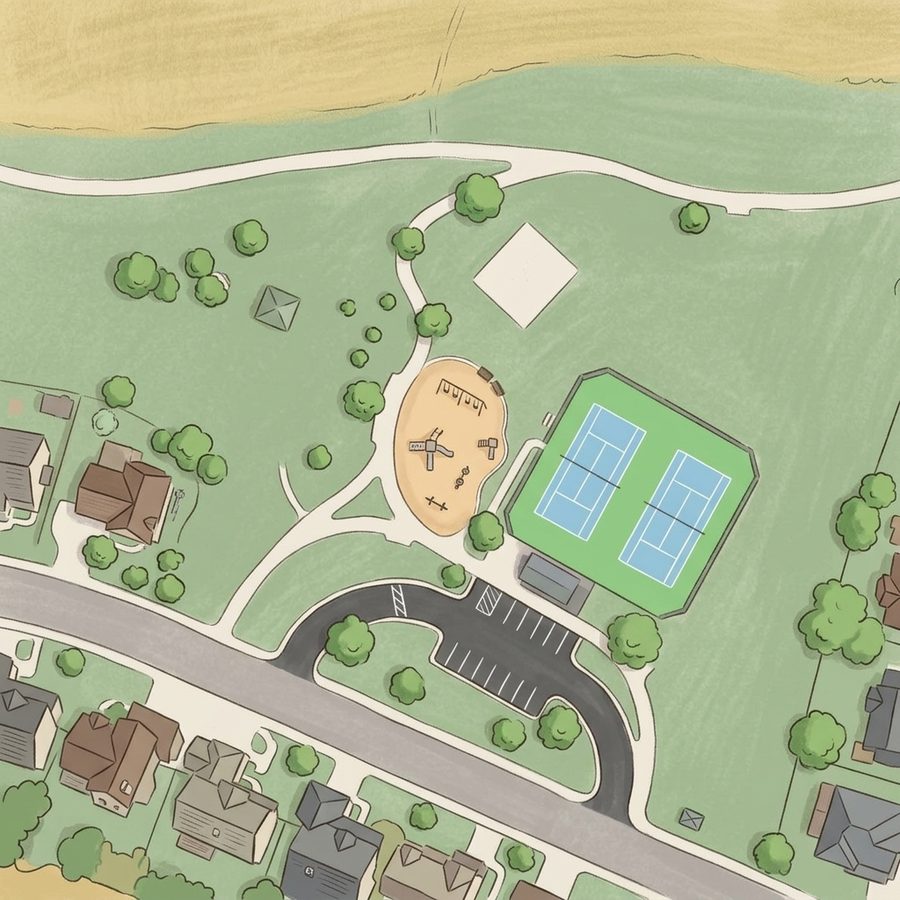 Illustrated map of Estates Park