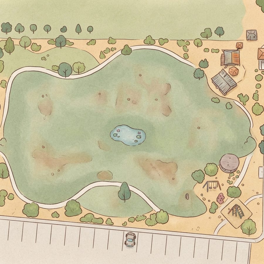 Illustrated map of Estelle Neal Park