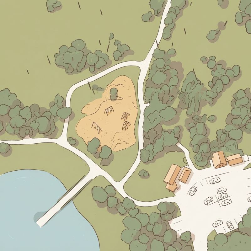 Illustrated map of Estrella Mountain Regional Park