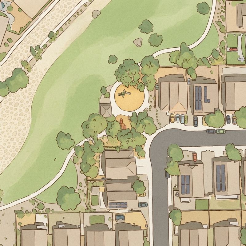 Illustrated map of Estrella Park Community Park - North