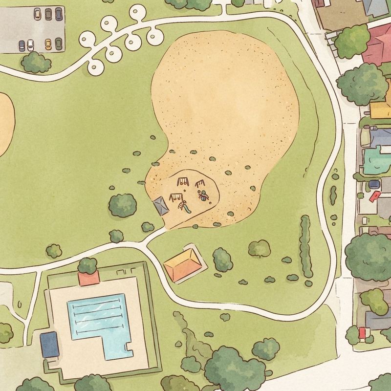 Illustrated map of Everglade Park