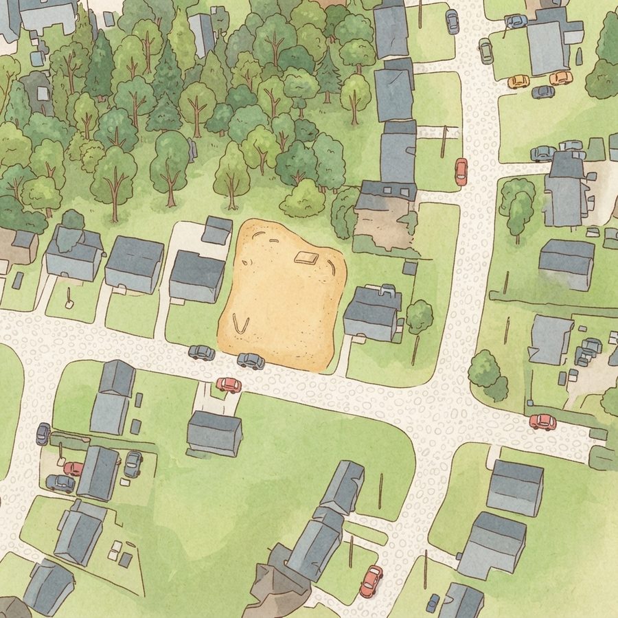 Illustrated map of Ewingwood drive