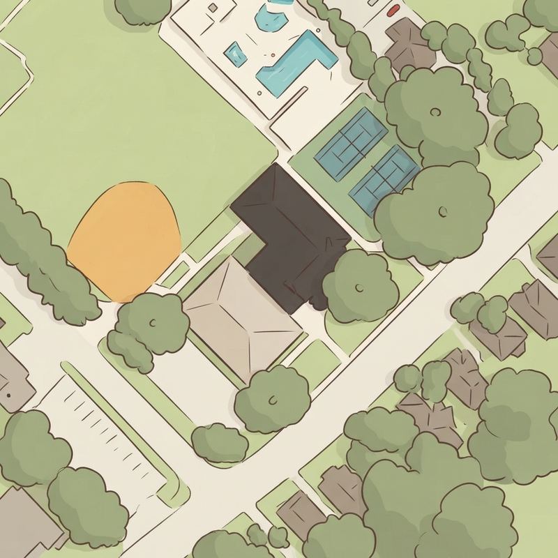 Illustrated map of Exline Park