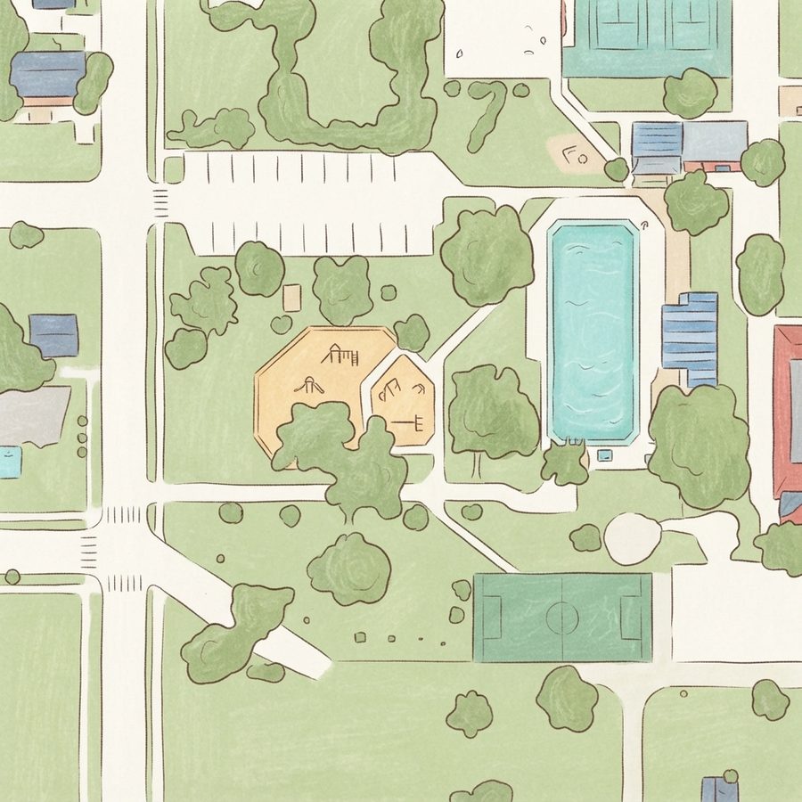 Illustrated map of Fairchild Park