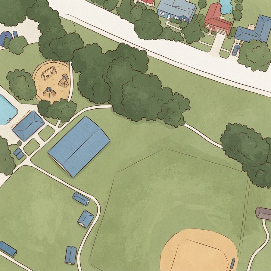 Illustrated map of Fairmont Park