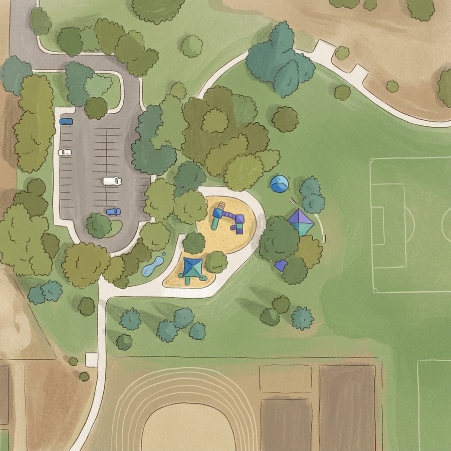 Illustrated map of Fairmount Park