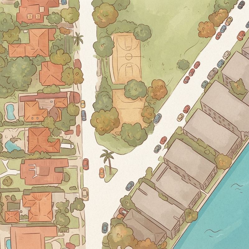 Illustrated map of Fairway Park