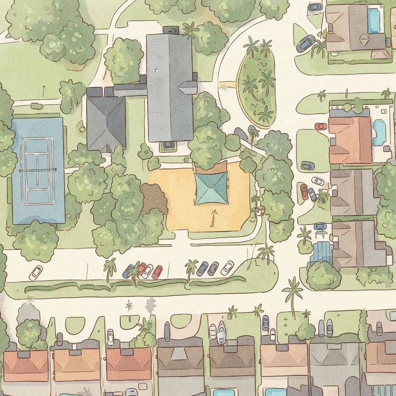 Illustrated map of Fairway Park