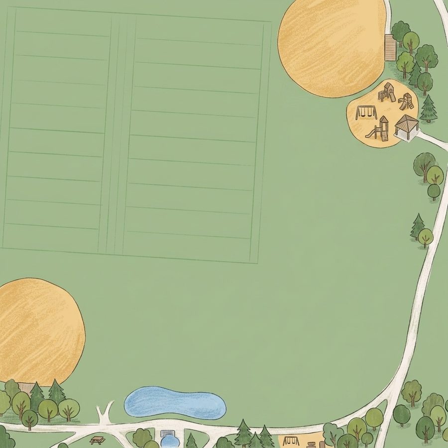 Illustrated map of Falcon Park