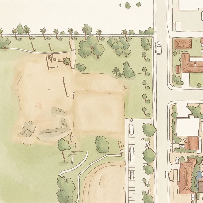Illustrated map of Falcon Park