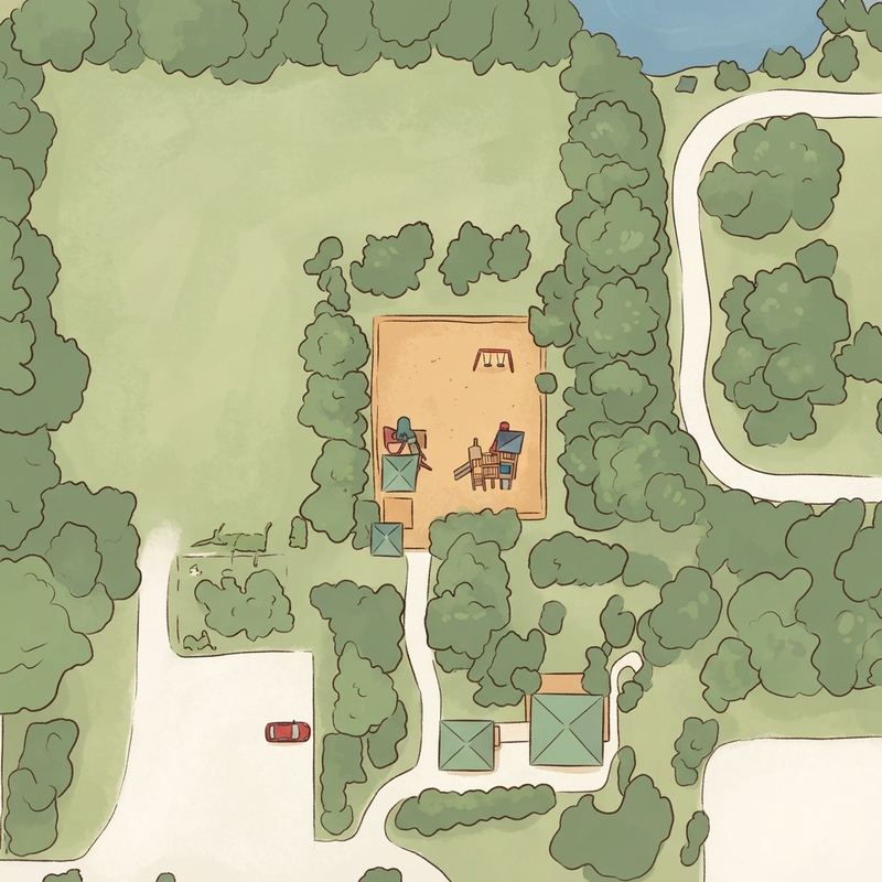 Illustrated map of Falcons Lea Park
