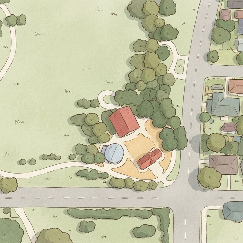 Illustrated map of Faram Park