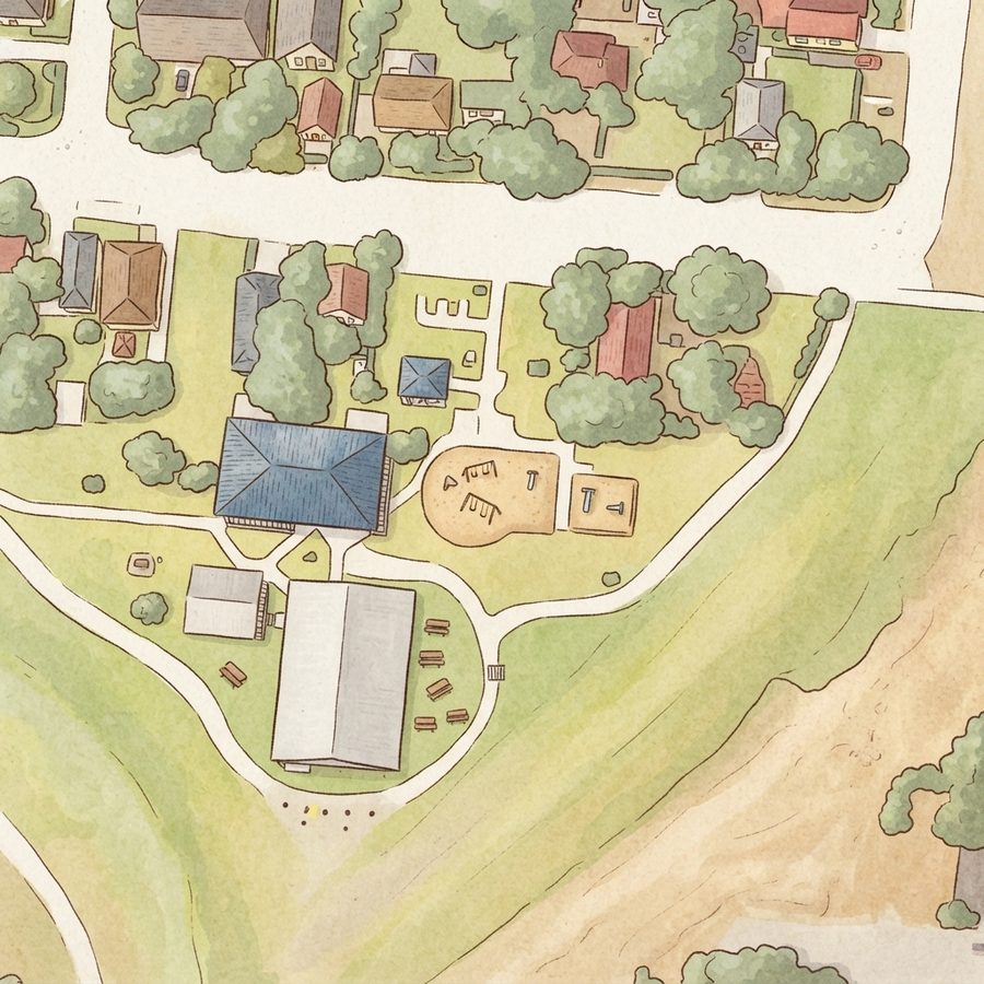 Illustrated map of Farias Playground