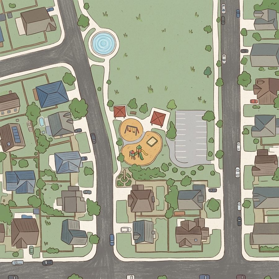 Illustrated map of Farmer's Park
