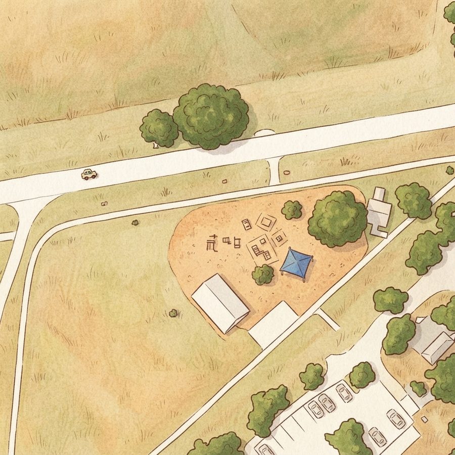 Illustrated map of Felix B. Guerra City Park