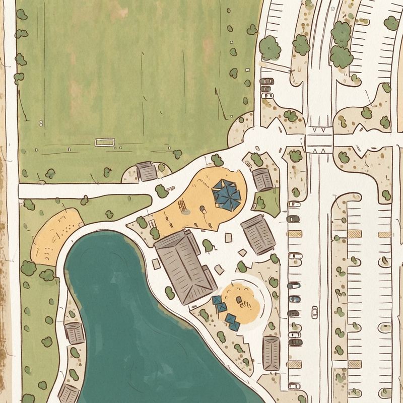 Illustrated map of Festival Fields Park
