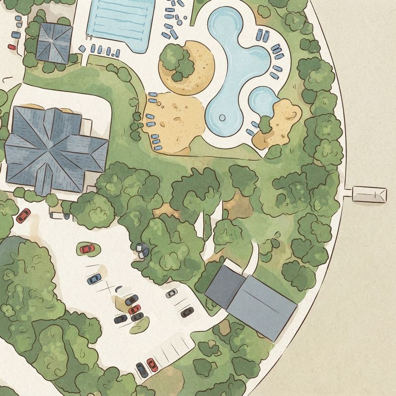 Illustrated map of Festival Park