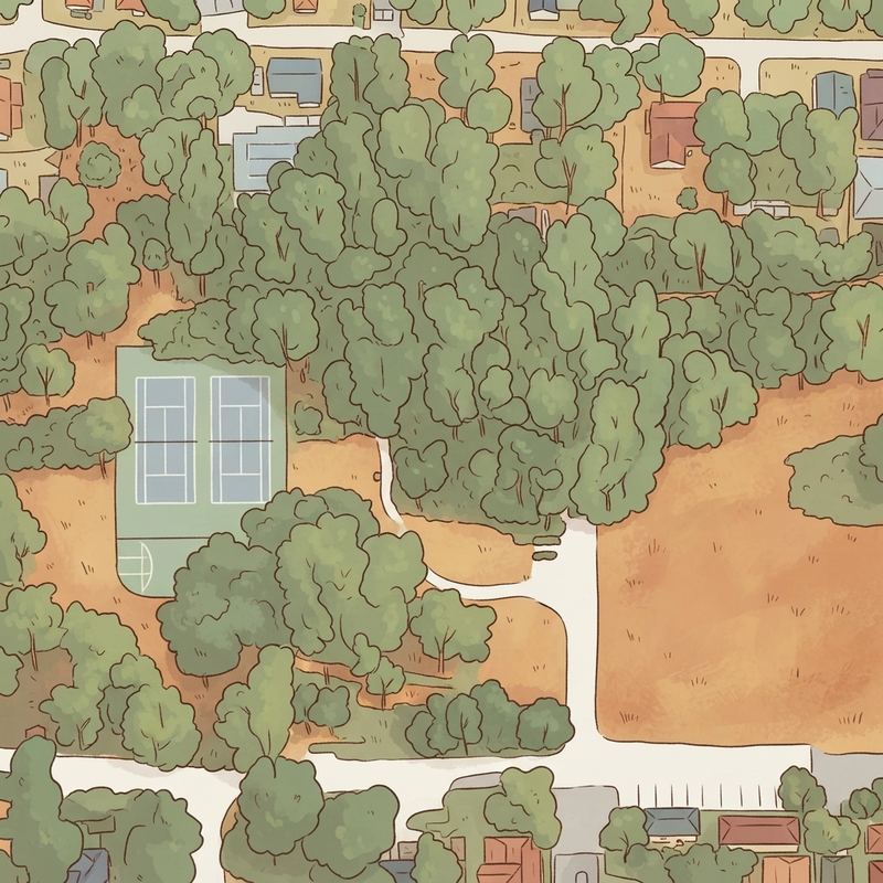 Illustrated map of Fielder Park