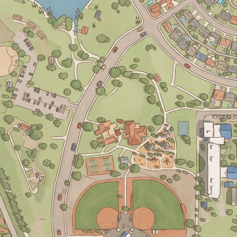 Illustrated map of Fiesta Ramada