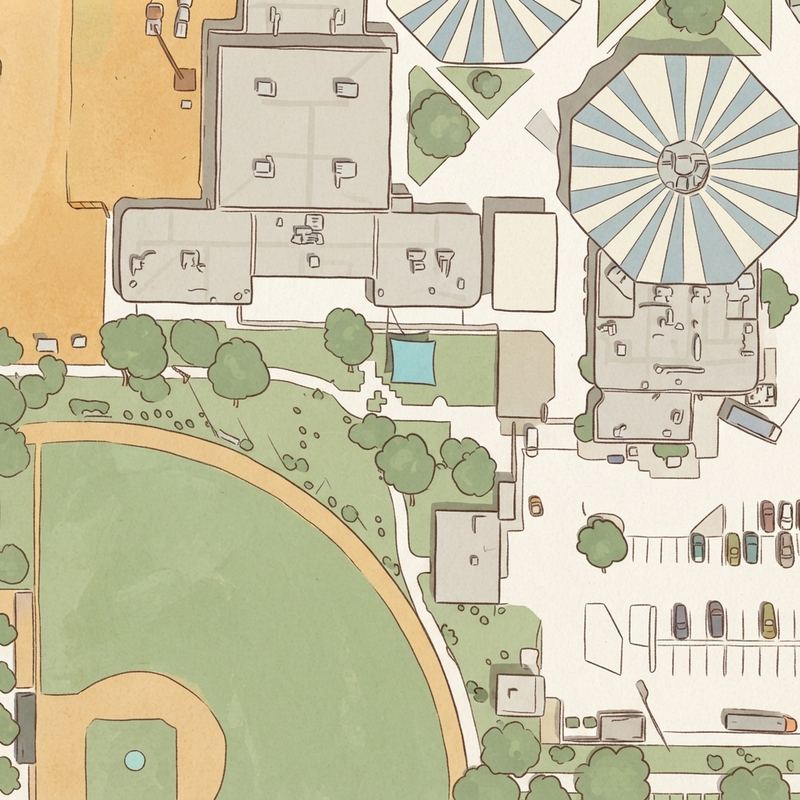 Illustrated map of Fiesta Sports Park Playground