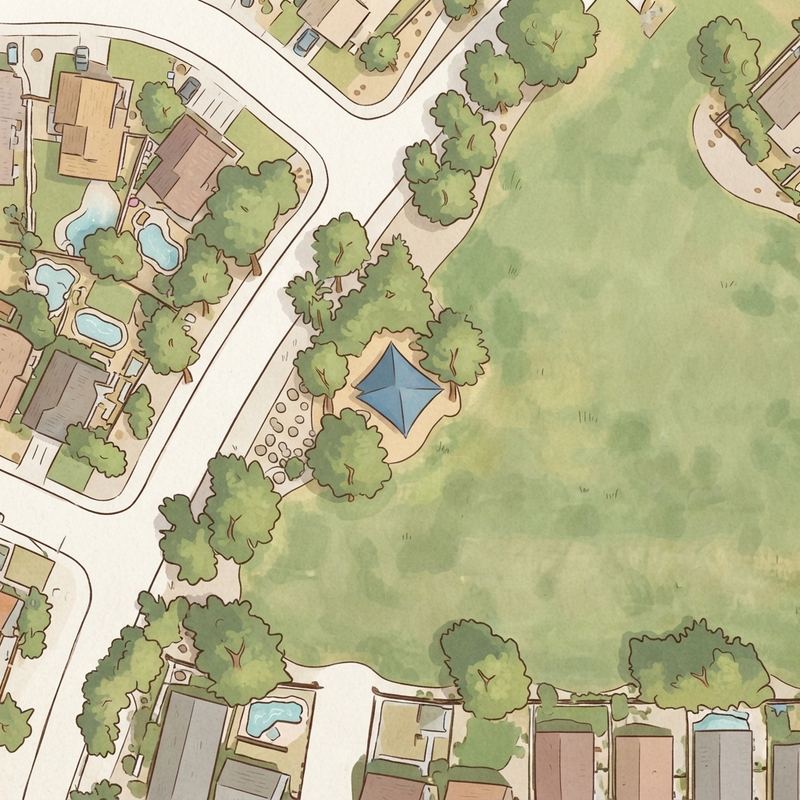Illustrated map of Finley Farms South Tot Lot Park